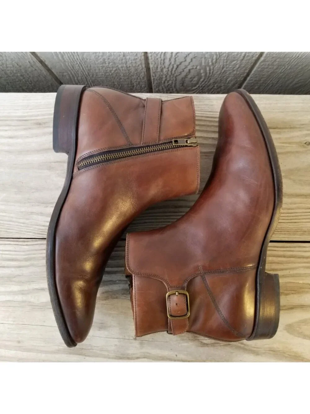 Johnston and Murphy Lofting Buckle Monk Strap Chukka Boots 11 M 592208